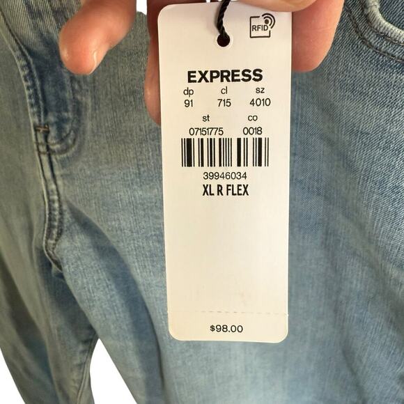 Express Jeans Women's 70s Flare Midrise Sz XL Flex Hyper Stretch Wide Legs - Picture 3 of 12